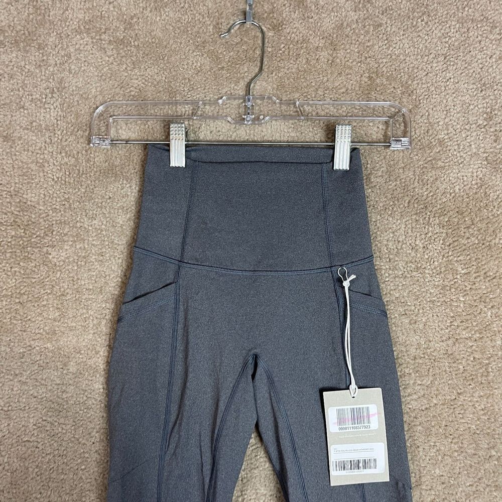 Everlane Perform Leggings Womens Size XXS 2XS Gray Heather Pocket High Rise NEW - Picture 4 of 13